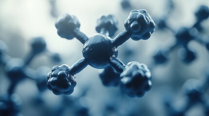 Poster - Close-up view of molecular structures in a scientific context.