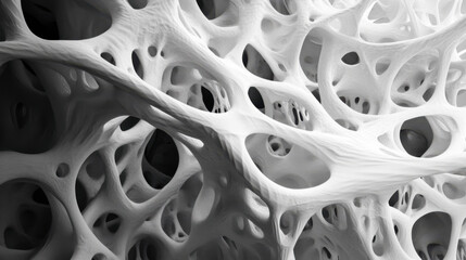 Poster - intricate abstract textures displaying organic forms and light patterns revealing a complex structur