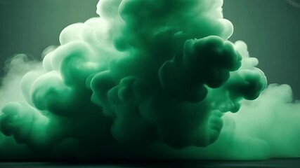 Wall Mural - toxic video mist green cloud steam splash poisonous abstract poison video smoke olated