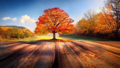 Wall Mural - autumn trees in the park