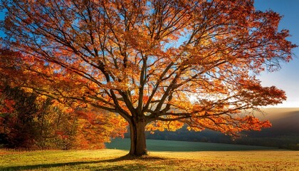 Wall Mural - autumn tree in the park