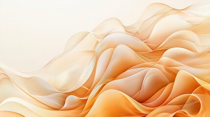 Poster - A soft, abstract composition featuring flowing layers of warm hues, creating a serene and soothing visual experience.