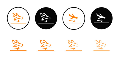 Poster - Arrivals plane icon web design in vector