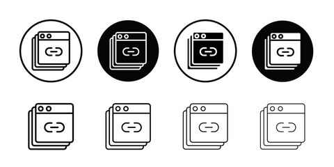 Poster - Backlink icon web design in vector