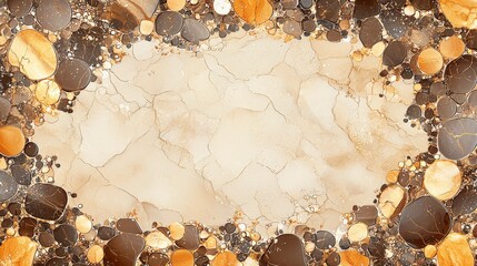 Poster - A textured background featuring a blend of warm browns and golds, with a central light area, ideal for various design applications.