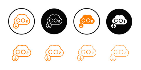 Poster - CO2 reduction icon web design in vector