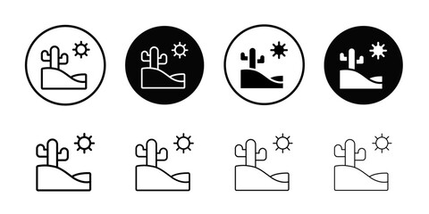 Poster - Desert cactus icon web design in vector