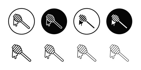 Poster - honey dipper icon web design in vector