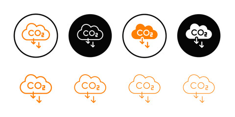 Poster - Reduce carbon dioxide co2 icon web design in vector