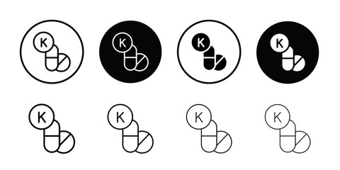 Poster - Vitamin K icon web design in vector