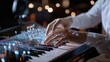 © CreativeSeven  - Musician composing ai-generated music track in studio blending creativity with technology night view