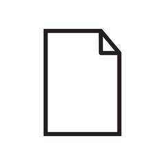Poster - Sheet flat icon, file outline vector design illustration, isolated on white background. 