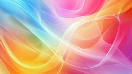 Poster - Smooth curves and lines are blending together, creating a vibrant and energetic composition, perfect for any project needing a touch of modern art