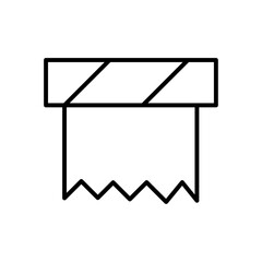 Poster - aluminum foil icon Outline vector for web ui