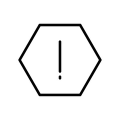 Aufkleber - Attention icon Outline vector for web ui
