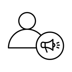Aufkleber - Brand awareness icon Outline vector for web ui