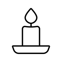 Poster - Candle icon Outline vector for web ui