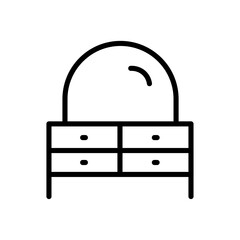 Poster - Dresser icon Outline vector for web ui