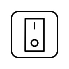 Poster - Electric switch icon Outline vector for web ui