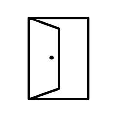 Poster - Entrance door icon Outline vector for web ui
