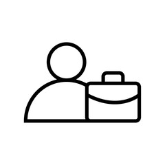 Aufkleber - employee icon Outline vector for web ui
