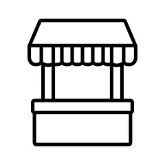 Poster - Food cart icon Outline vector for web ui