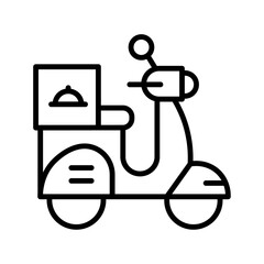 Aufkleber - Food delivery icon Outline vector for web ui