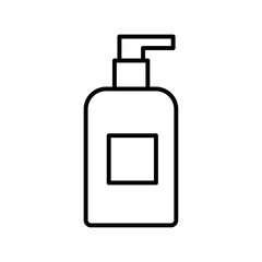 Aufkleber - Liquid soap bottle icon Outline vector for web ui
