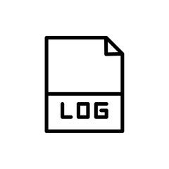 Poster - log file icon Outline vector for web ui