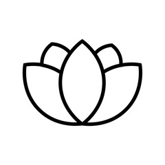 Aufkleber - Lotus icon Outline vector for web ui