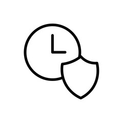 Poster - Long term protection icon Outline vector for web ui
