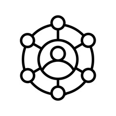 Aufkleber - Multichannel marketing icon Outline vector for web ui