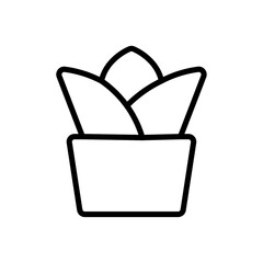 Aufkleber - Plant Pot Icon Outline vector for web ui