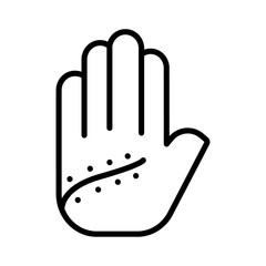 Poster - Scar icon Outline vector for web ui