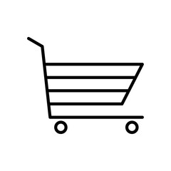 Poster - Shopping cart icon Outline vector for web ui