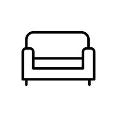 Poster - Sofa icon Outline vector for web ui