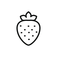 Aufkleber - Strawberry icon Outline vector for web ui