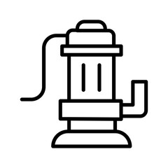 Poster - Sump pump icon Outline vector for web ui