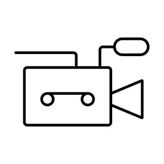 Aufkleber - video camera icon Outline vector for web ui