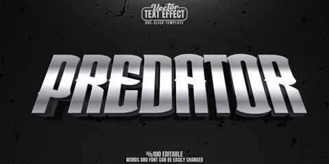 Poster - predator editable text effect, customizable animal and wild 3d font style