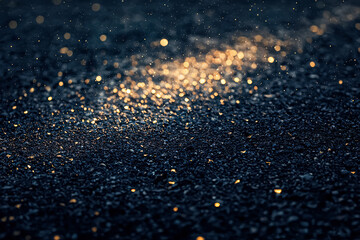 Wall Mural - blurry image of a dark surface with a few specks of light. the image has a moody and mysterious feel