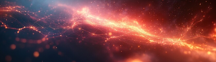 Poster - Dynamic energy flow abstract universe digital art vibrant atmosphere macro view conceptual visualization