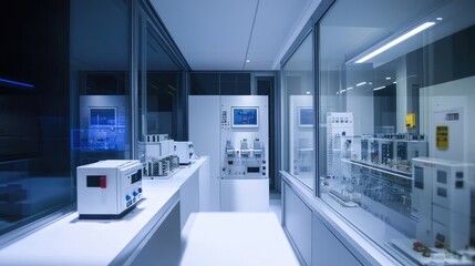 Poster - Modern Laboratory Interior with Advanced Equipment and Technology