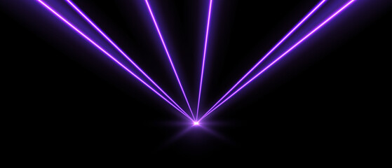 Wall Mural - laser beams, concert or nightclub spotlights light effect. lasers in motion, abstract perspective ba