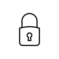 Poster - Lock icon. Padlock sign. vector flat black linear illustration for web and app..eps