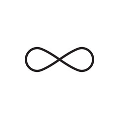 Poster - Limitless, infinity icon. vector flat black simple linear illustration for web and app..eps