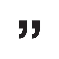 Poster - Quote icon. Vector simple flat black trendy style illustration for web and app..eps