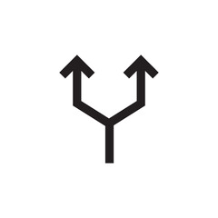 Poster - Arrow, two way, direction icon. simple flat black trendy style illustration for web and app..eps