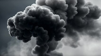 Wall Mural - smoky cloud video smoke cloudy ink black mist misty