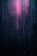 Poster - Vibrant light trails and sparkling particles creating a dreamy atmosphere at night